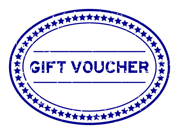 垃圾蓝色的礼品券字椭圆形橡皮印章印章上的白色背景图片下载