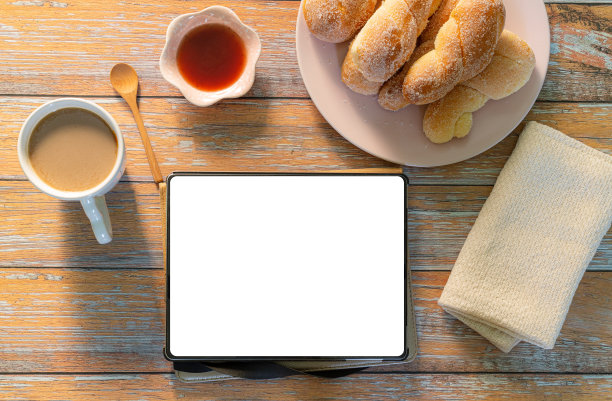 早餐和药片，早餐饮食餐厅概念图片下载