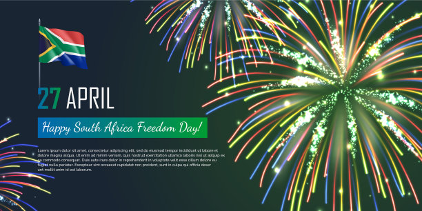 南非自由日横幅模板快乐图片下载