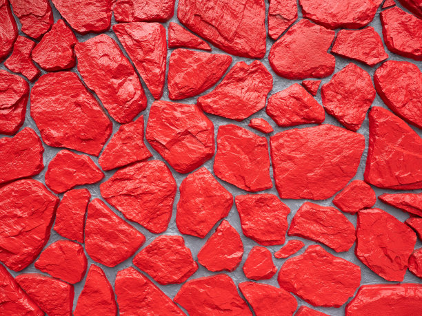 红色的石墙图片下载