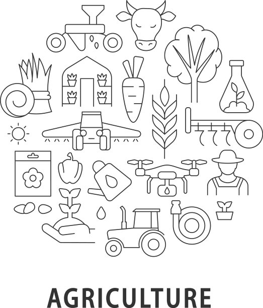 农业抽象线性概念布局用图片下载