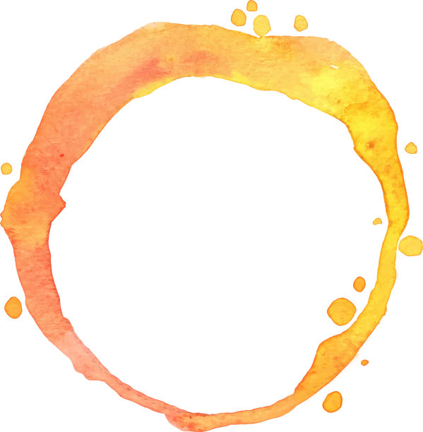 黄色的阳光和橙色抽象的花环图片下载