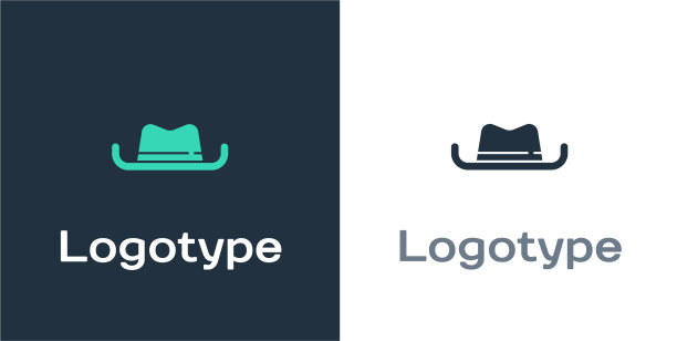 标志型西部牛仔帽图标孤立在白色图片下载