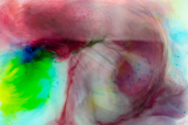 水彩中不同颜色的点、流和点图片下载