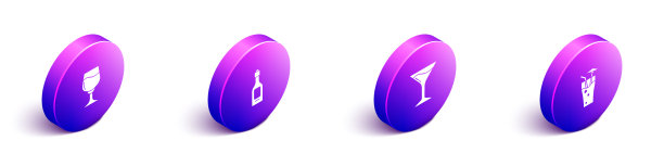 设置等距葡萄酒杯香槟瓶图片下载