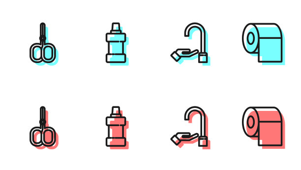 用肥皂和指甲剪固定洗手线图片下载