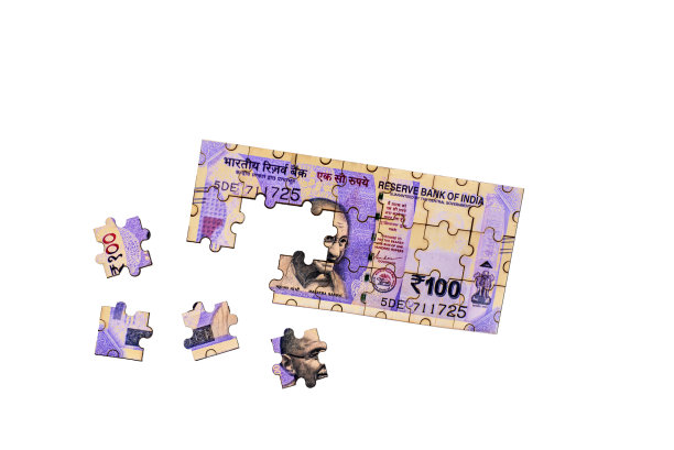 100卢比纸币拼图图片下载