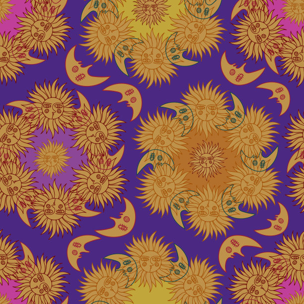 色彩绚丽的图案无缝衔接图片下载