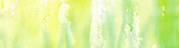 黄绿色的抽象背景。水彩。手绘。丰富多彩的艺术背景与复制空间设计。宽横幅。图片下载