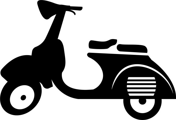 小摩托车图标设计模板图片下载