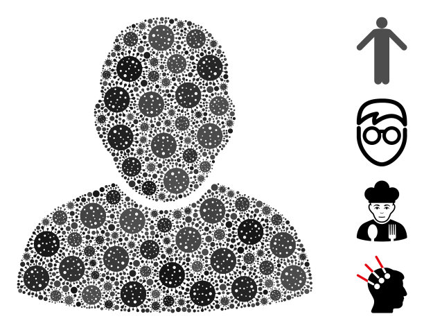 用户马赛克冠状病毒元素图片下载