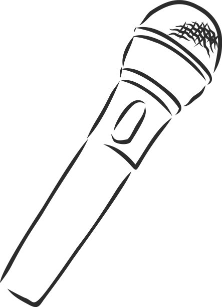 麦克风为卡拉ok涂鸦风格手绘图片下载