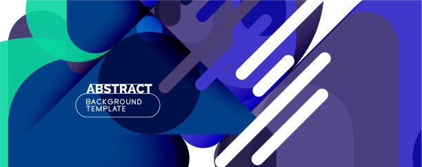 平面的几何圆形形状和动态的线条图片下载