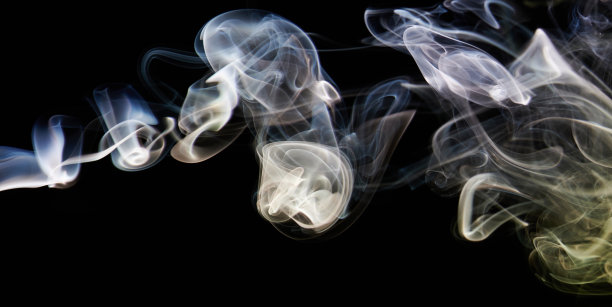 抽象的蓝色和橙色烟雾背景图片下载