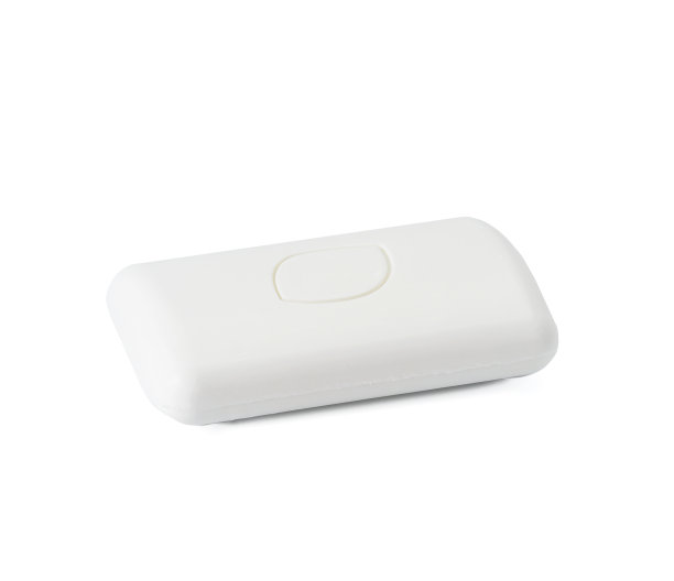 长方形的白色肥皂条孤立在白色背景上图片下载