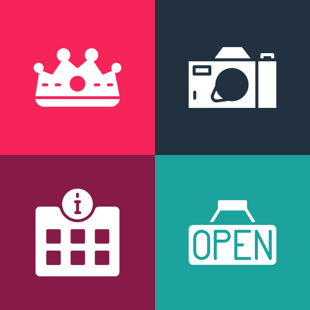 设置公开信息的波普艺术悬挂标志图片下载