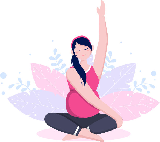 孕妇做瑜伽姿势放松图片下载