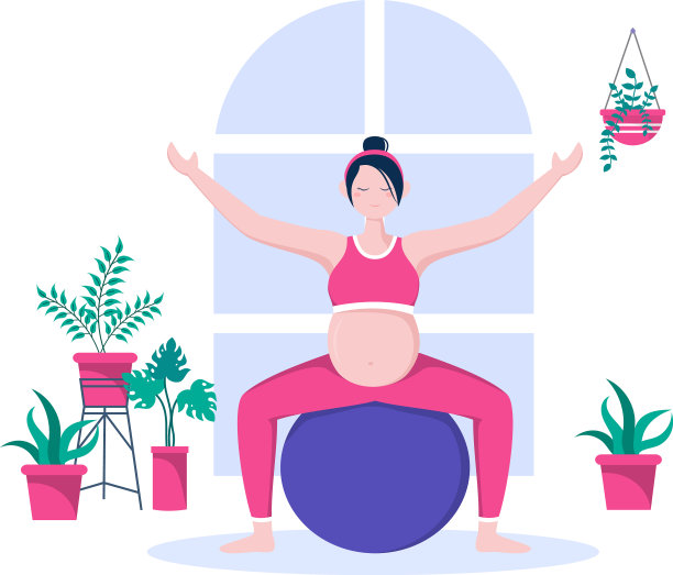 孕妇做瑜伽姿势放松图片下载