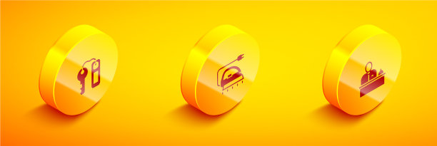 设置等距酒店门锁钥匙电熨斗图片下载