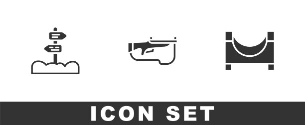 设置道路交通路标，冬季两项步枪和图片下载