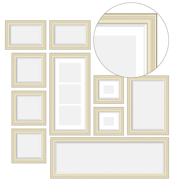 空木框，矢量插图图片下载