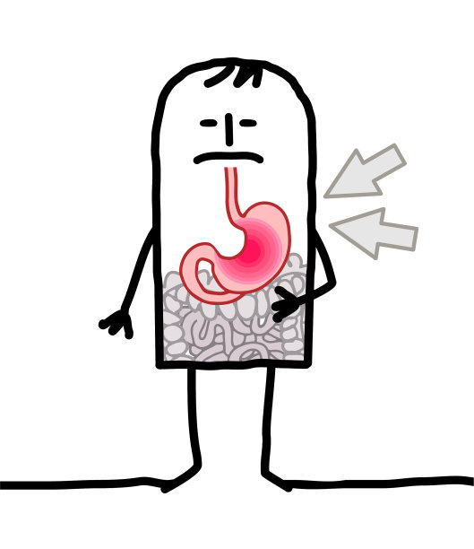 卡通男子因胃病而受苦图片下载