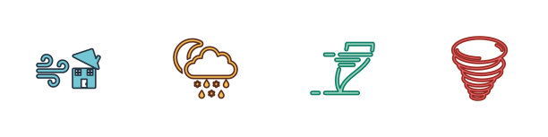 集龙卷风旋风云与雪雨月亮图片下载