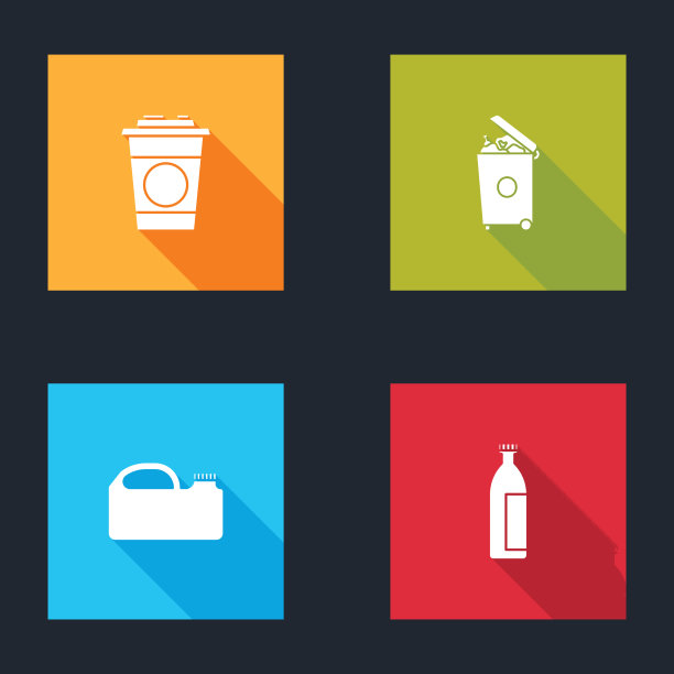 为机器设置纸制玻璃垃圾桶罐图片下载