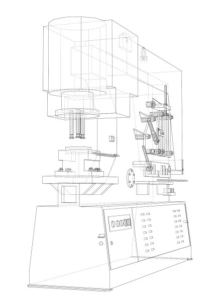 金属加工数控机器。向量图片下载