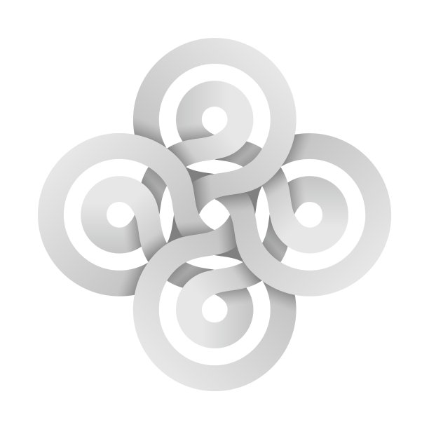 博文十字标志由两条交织的丝带制成。现代风格的凯尔特结符号。图片下载