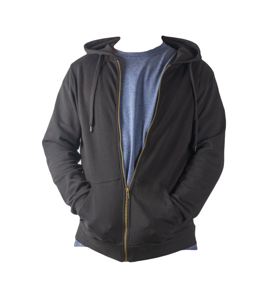 运动衫与铁拉链与帽衫和t恤孤立的白色背景。运动风格图片下载