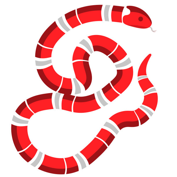 红色条纹毒蛇简约图片下载