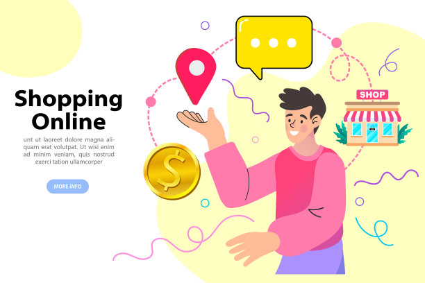 网上购物。消费者的观点，选择和购买时尚项目在电子商务市场上的电脑屏幕概念。图片下载