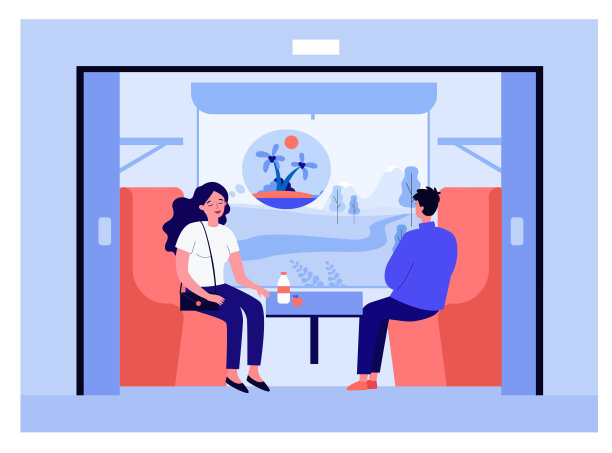 一对夫妇要乘火车去度假图片下载