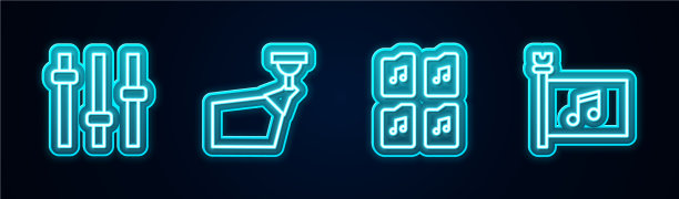 设置线音乐均衡器电影聚光灯文件图片下载