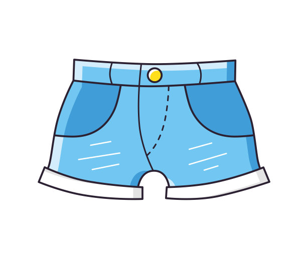 牛仔短裤孤立图片下载