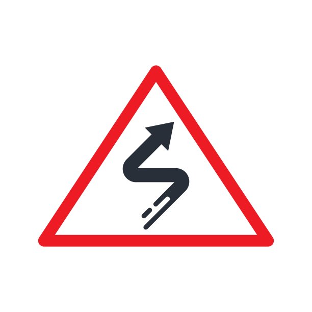 偏离笔直的道路，有进一步的进步。矢量线性图标孤立在白色背景。图片下载