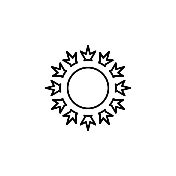 太阳，夏季轮廓向量图标。线夏季和太阳矢量图标。图片下载