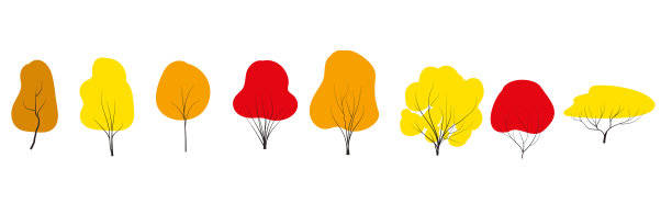 设置秋树平风格自然图标图片下载