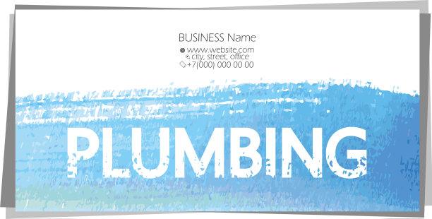 名片概念的管道维修和图片下载