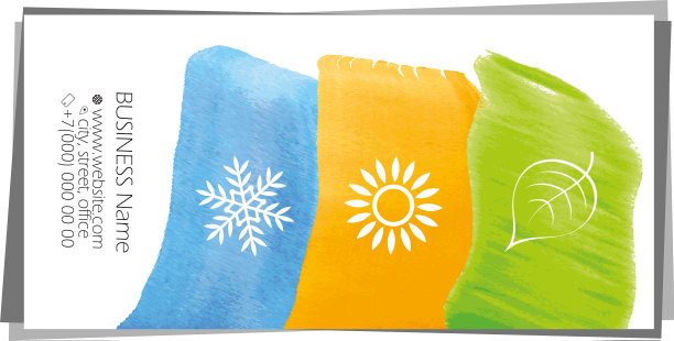 生态空调在家居名片的概念图片下载