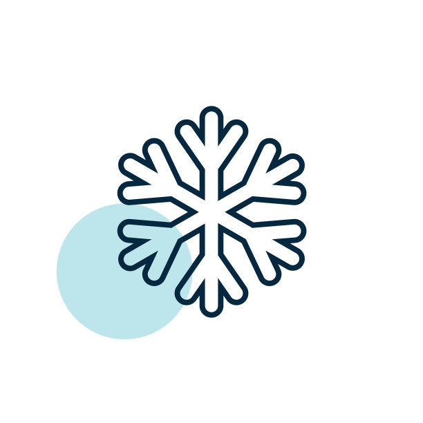 雪花扁平图标天气符号图片下载