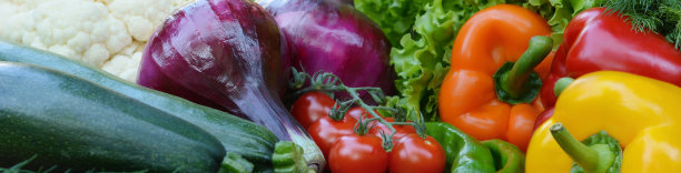 漂亮新鲜的有机蔬菜。园艺的概念，健康饮食，素食主义。横幅图片下载