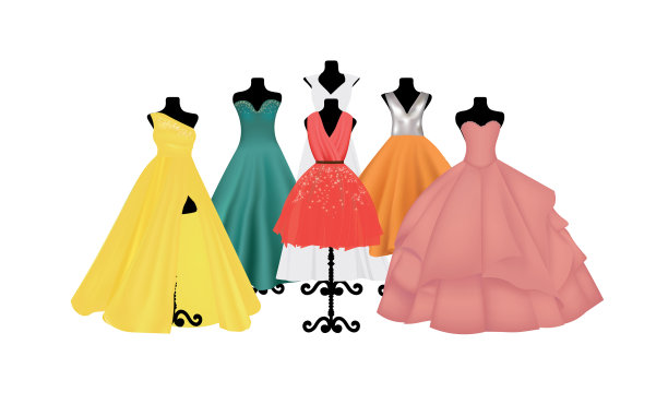 优雅的服装在人体模型设置图片下载