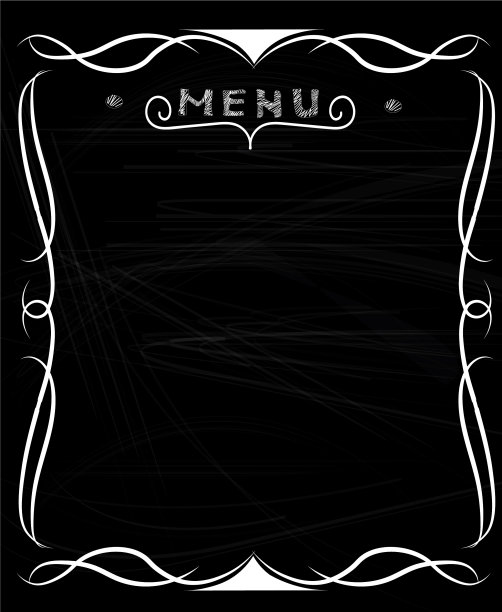 黑板上的空白菜单图片下载