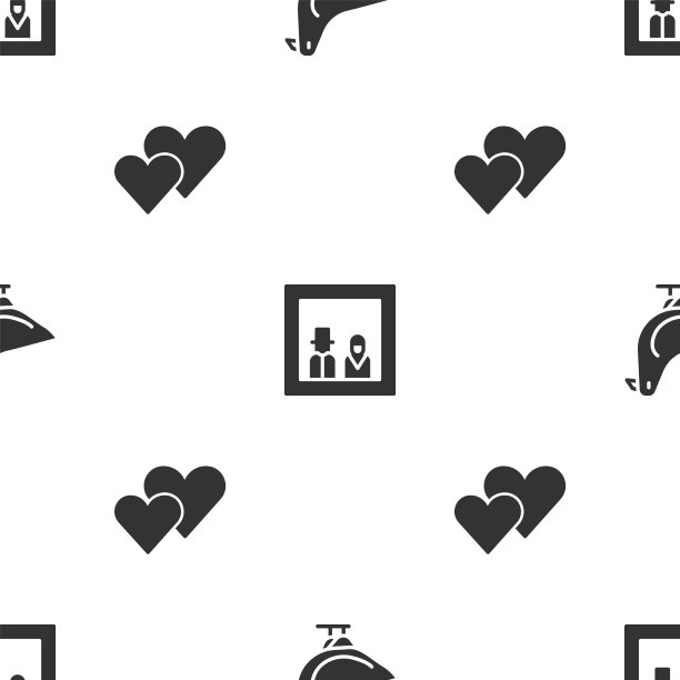 设置鸽子家庭照片和心的无缝图片下载