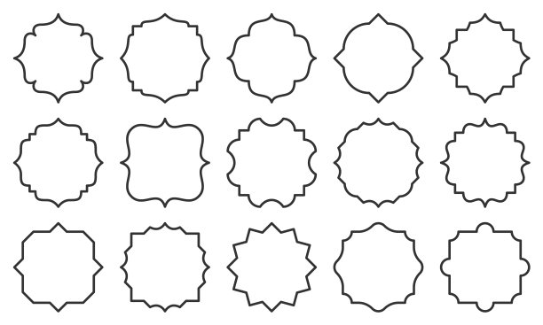 空白古董卡框架标签复古价格标签集图片下载