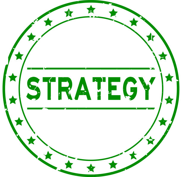 Grunge绿色战略字圆形橡胶密封图片下载