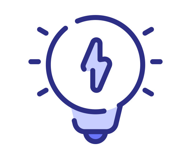 创意电灯泡能源单一孤立图标图片下载