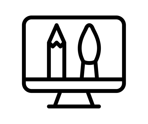 数字设计计算机单孤立图标用图片下载